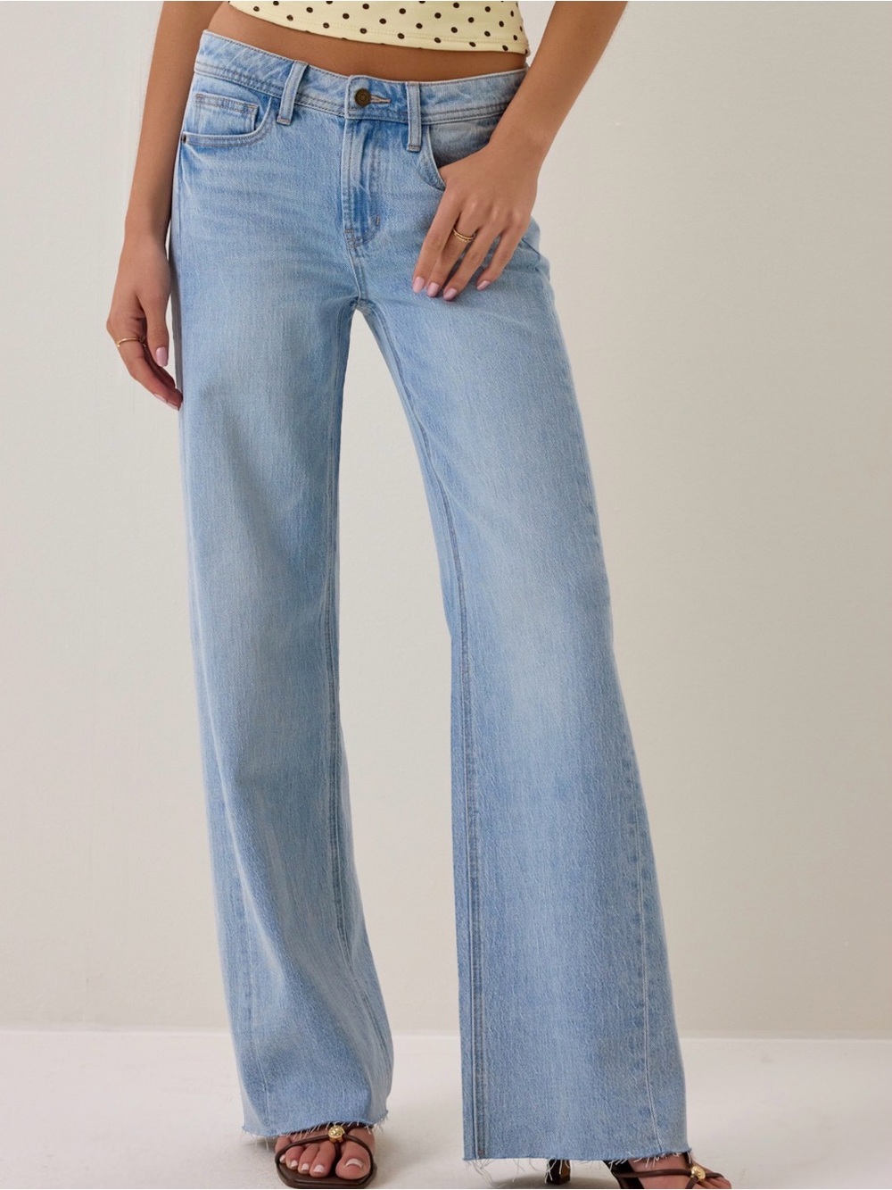 Altar'd State Light Blue High-Rise Wide Leg Jeans